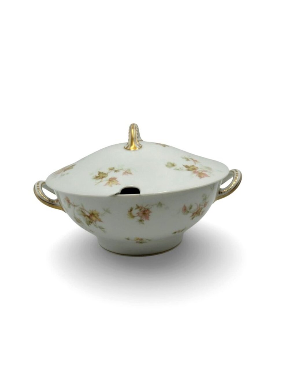 Vintage Haviland Autumn Leaf Covered Vegetable Serving Bowl Limoges France 11.5"